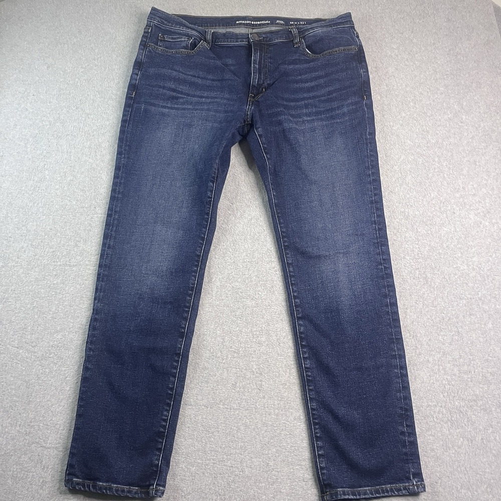 Amazon Essentials Men's Skinny Jeans 38x32 Med Blue EUC